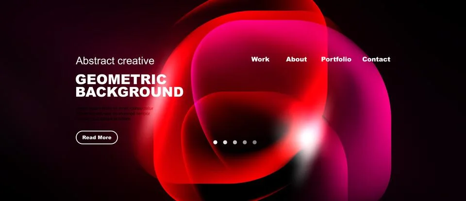 Abstract geometric background features vibrant pink shapes, text elements, 스톡 일러스트