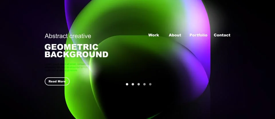 Abstract geometric background features vibrant colors, gradients. Navigation Illustrazione stock