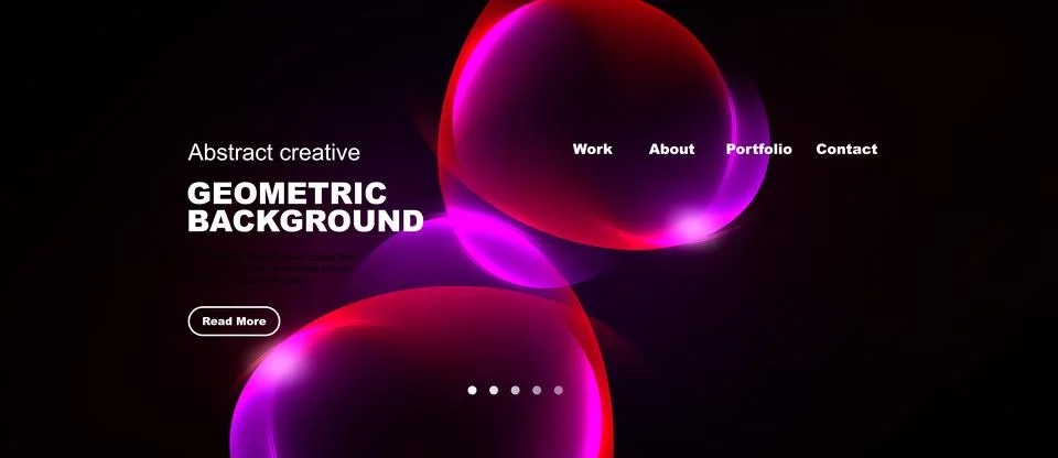 Abstract geometric background features vibrant overlapping shapes. Text ele.. Stock-Illustration