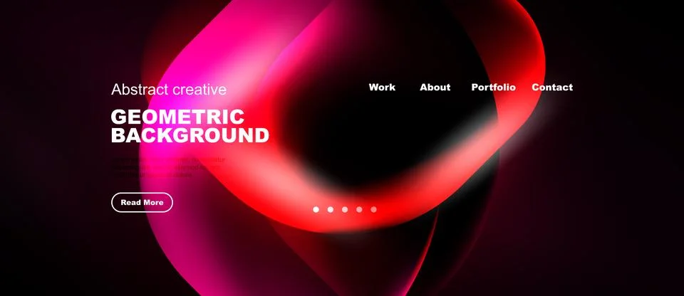 Abstract geometric background features vibrant pink, red hues. Navigation Illustrazione stock