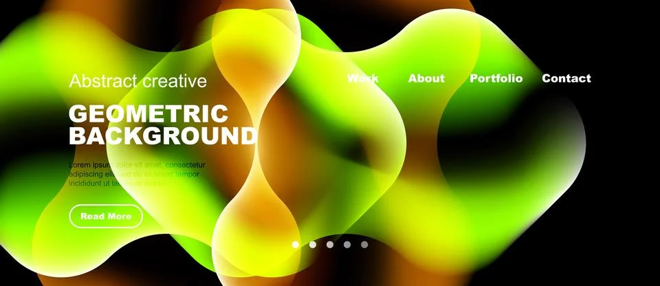 Abstract geometric background features vibrant yellow, green hues. Website イラスト素材