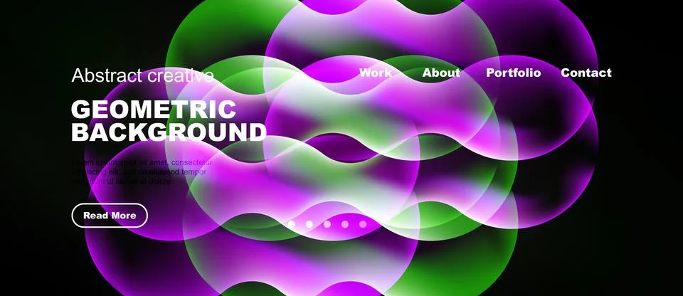 Abstract geometric background features vibrant purple, green hues. Website イラスト素材