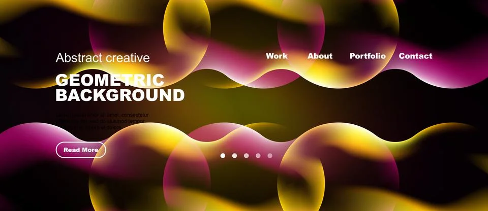 Abstract geometric background features vibrant yellow, pink hues. Navigation イラスト素材