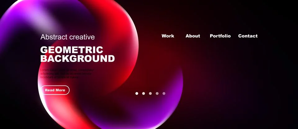 Abstract geometric background features vibrant purple, red hues. Website Illustrazione stock