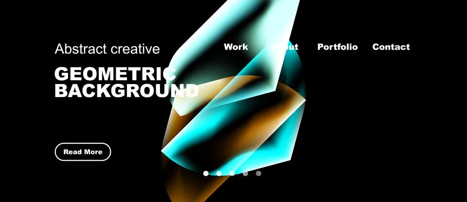 Abstract geometric background features vibrant colors, sharp angles, dark s.. Stock Illustration