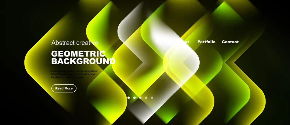 Abstract geometric background features vibrant yellow, green hues. Modern d.. Stock Illustration