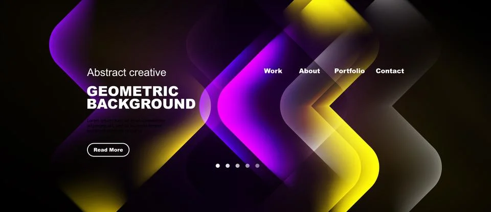 Abstract geometric background features vibrant purple, yellow gradients. Mode Stock Illustration