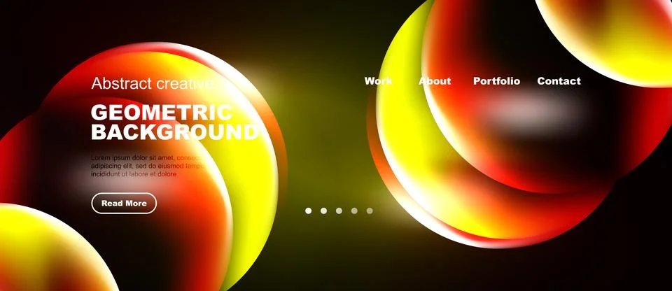 Abstract geometric background features vibrant orange, yellow gradients. We.. Stock Illustration