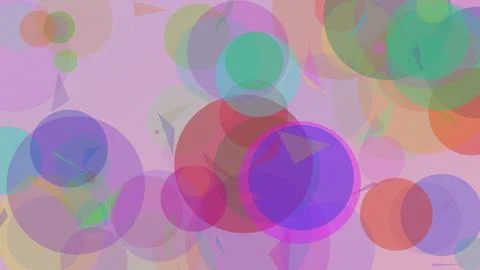 Abstract geometric background featuring colorful overlapping translucent ci.. Illustration
