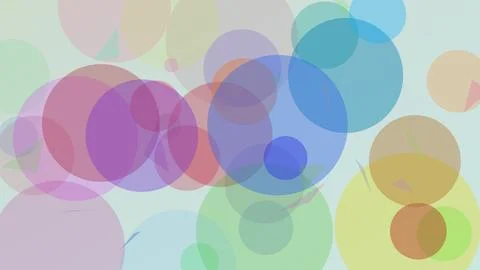 Abstract geometric background featuring colorful overlapping circles and tr.. 库存插图