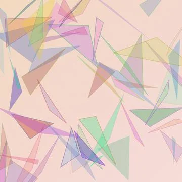 Abstract geometric background featuring colorful translucent triangles scat.. Stock Illustration