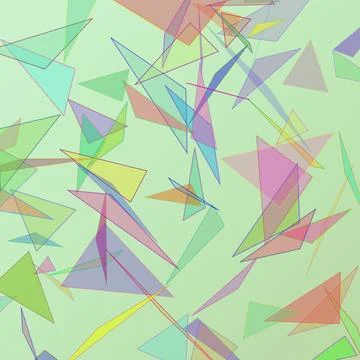 Abstract geometric background featuring colorful overlapping translucent tr.. Stock Illustration