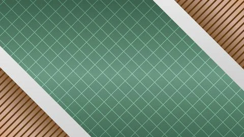Abstract Geometric Background Featuring Green Grid and Brown Striped Pattern Stock Illustration