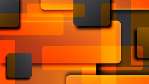 Abstract geometric background featuring layered orange and dark gray rounde.. 库存插图