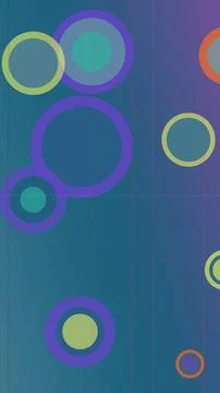Abstract geometric background featuring layered circles and rings in teal, .. Stock Illustration
