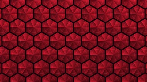Abstract geometric background featuring a pattern of repeating red hexagona.. Stock Footage 347465052