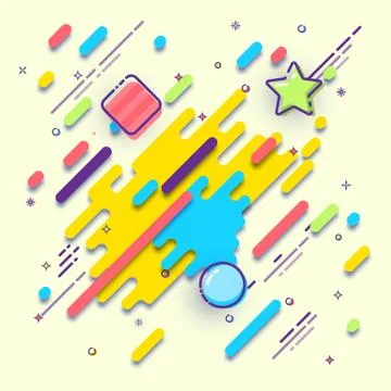 Abstract geometric background with flat design elements. Vector design of cover 스톡 일러스트