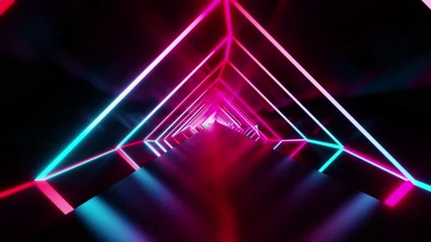 Abstract geometric background, fluorescent light, Stock Footage 139989361