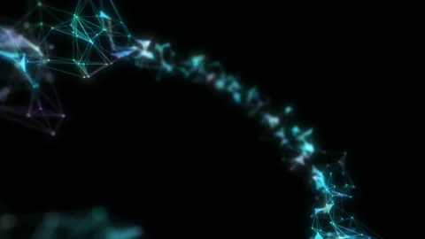 Abstract geometric background, fluorescent ultraviolet light, glowing neon Stock Footage 112227693