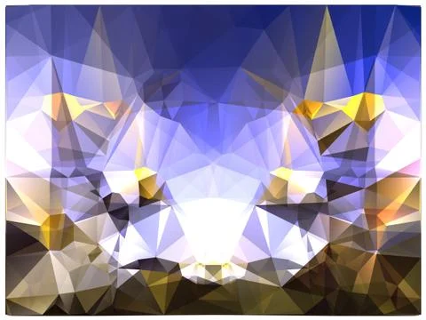 Abstract geometric background formed by triangular polygons Illustrazione stock