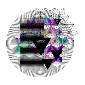 Abstract geometric background. Geometric poster. Vector illustration EPS10. Stock Illustration