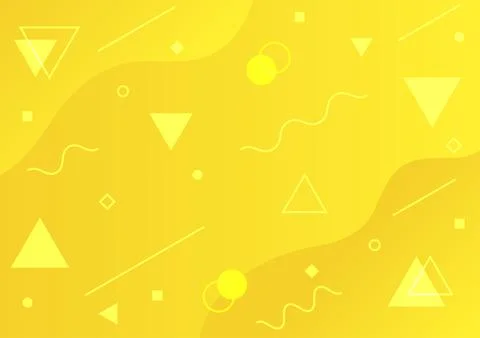 Abstract geometric background, geometric shape on yellow gradient backgroun.. Stock Illustration