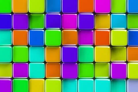 Abstract geometric background with glossy cubes structure Stock Illustration