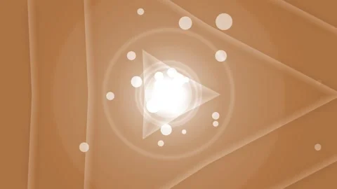 Abstract geometric background with glowing play symbol at center and circul.. 스톡 동영상 329939101