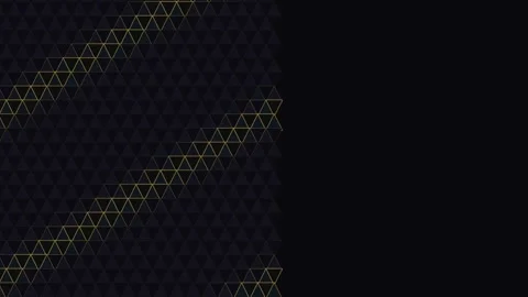 Abstract geometric background with gold triangles and black copy space Video stock 335939550