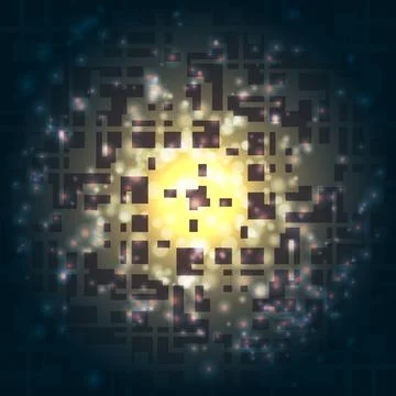 Abstract geometric background with graphic visualization of data, physics, sp Stock Illustration