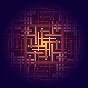 Abstract geometric background, graphic visualization of data, interaction, sc Illustrazione stock