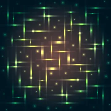 Abstract geometric background with graphic visualization of data, physics, sp Illustrazione stock