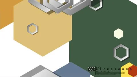 Abstract geometric background with hexagon, middle ages color composition. Ve Ilustración de archivo