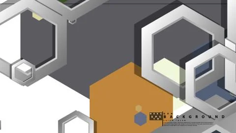 Abstract geometric background with hexagon, middle ages color composition. Ve Ilustración de archivo