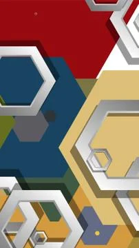Abstract geometric background with hexagon, middle ages color composition. Ve Ilustración de archivo