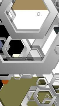 Abstract geometric background with hexagon, middle ages color composition. Ve Ilustración de archivo