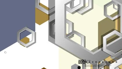 Abstract geometric background with hexagon, middle ages color composition. Ve Ilustración de archivo