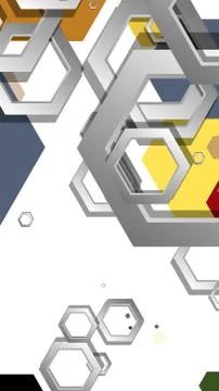 Abstract geometric background with hexagon, middle ages color composition. Ve Ilustración de archivo