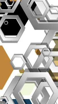 Abstract geometric background with hexagon, middle ages color composition. Ve Ilustración de archivo