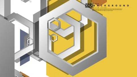 Abstract geometric background with hexagon, middle ages color composition. Ve Ilustración de archivo