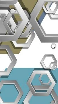 Abstract geometric background with hexagon, middle ages color composition. Ve Ilustración de archivo