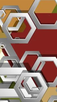 Abstract geometric background with hexagon, middle ages color composition. Ve Stock Illustration