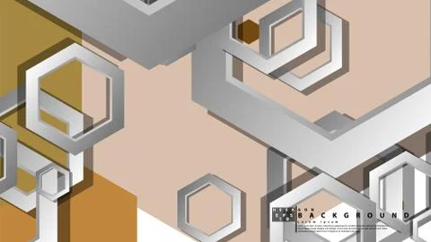 Abstract geometric background with hexagon, middle ages color composition. Ve Ilustración de archivo