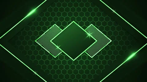 Abstract geometric background with hexagon pattern diamond frames and glowi.. Stock Footage 336888952
