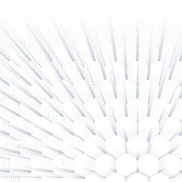 Abstract geometric background, hexagonal texture. Big data visualization and Illustrazione stock