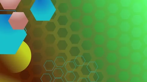 Abstract geometric background with hexagons and gradient modern design anim.. Видео 336752302