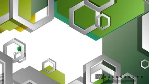 Abstract geometric background with hexagons, foliage color composition. Vecto Illustrazione stock