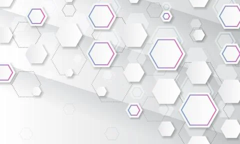 Abstract geometric background with hexagons. Illustrazione stock