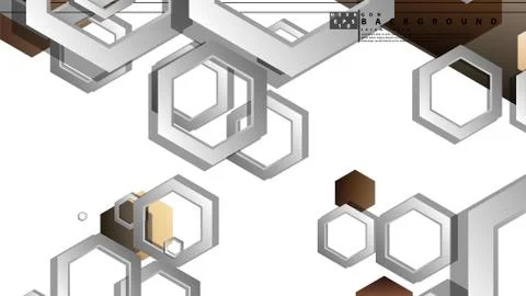 Abstract geometric background with hexagons skin color composition. Vector il イラスト素材