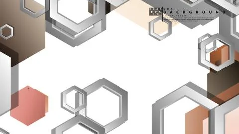 Abstract geometric background with hexagons skin color composition. Vector il 스톡 일러스트